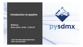 Introduction to pysdmx, key use cases and hands-on demo