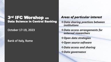 3rd IFC Workshop on Data Science in Central Banking